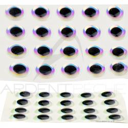 Yeux 3D adhésifs super pearl Ø 6.5mm