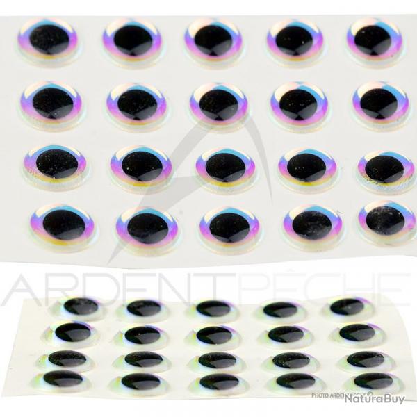 Yeux 3D adhsifs super pearl  8mm