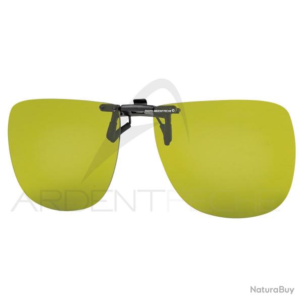 Clip lunettes COCOONS polarisants carr FLIP-UP jaune