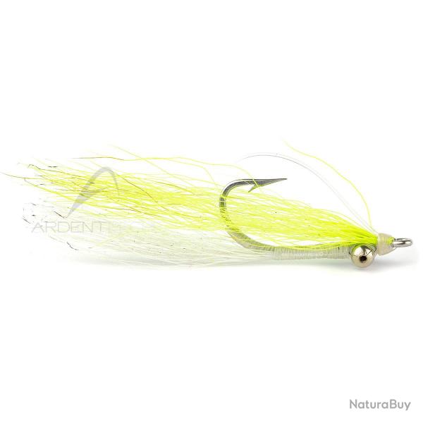 Mouche RIO Skinny Water Clouser Minnow Weedless Chartreuse/White H4