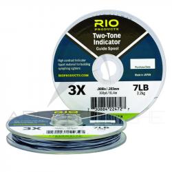 Fils nylon RIO 2 Tone Indicator noir/blanc 27m 1X - Ø 0.254
