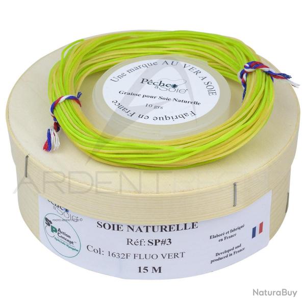 Soie Naturelle Peche  Soie Parallle (15m) Fluo vert SP SP3