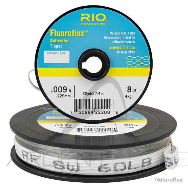 Fils fluorocarbone RIO Fluoroflex Saltwater (27m) 50LB