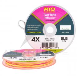 Fils nylon RIO 2 Tone Indicator rose/jaune 91m 3X (0.203mm)