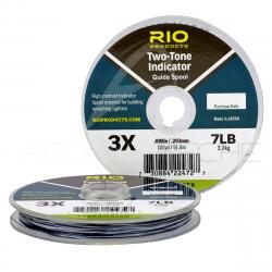 Fils nylon RIO 2 Tone Indicator noir/blanc 100m 2X 0.229mm)