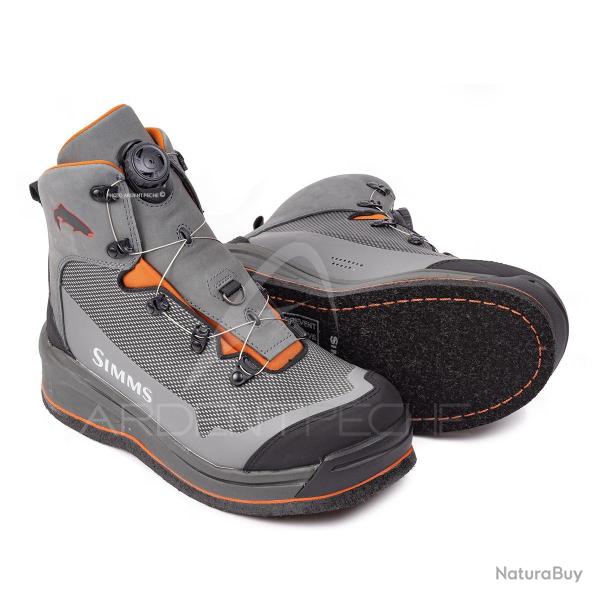 Chaussures de wading SIMMS Guide BOA Slate feutre 43 (10)