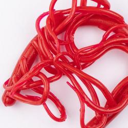 Mini Squiggle Worms Rouge vif