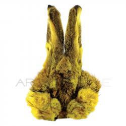 Lièvre masque entier teinté jaune