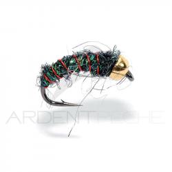 Mouche FMF Nymphe tungstène black glister 1044 H12