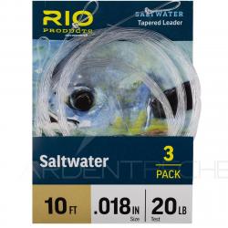 Bas de ligne RIO Saltwater 10´ (3m) X3 12lb (6 kg)