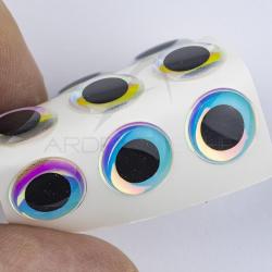 Yeux 3D adhésifs XL 13 mm Pearl