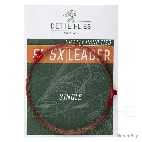 Bas de ligne Dette Flies 2,70 m (9ft) 5X - 0.15 mm