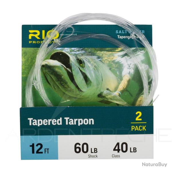 Bas de ligne RIO Tapered Tarpon fluorocarbon 30/60 lb