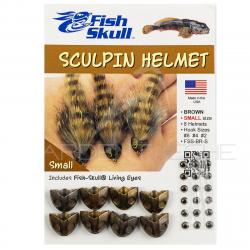 Tête Fish-Skull sculpin marron Mini