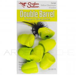 Tête de popper double Jaune chartreuse Petit