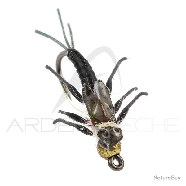 Mouche raliste J-SON Nymphe tungstne noir H18