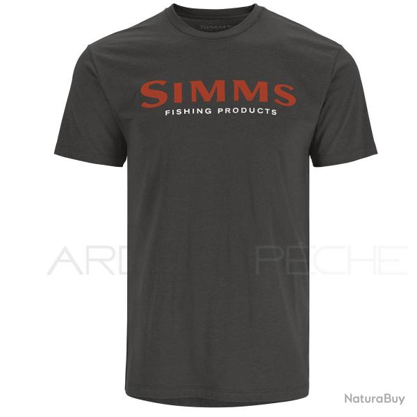 Tee shirt SIMMS Logo T-shirt Simms Orange/Charcoal Heather XL