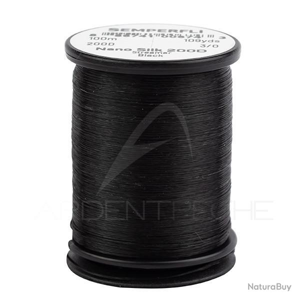 Fils de montage Semperfl Nano Silk Streamer 200D 3/0 Noir