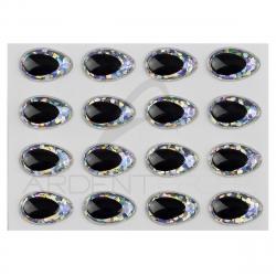 Yeux 3D Epoxy SYBAI Teardrop Eyes, Silver 12 mm