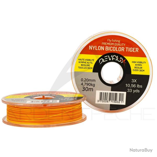 Fils nylon bicolore DEVAUX Tiger 0.18mm