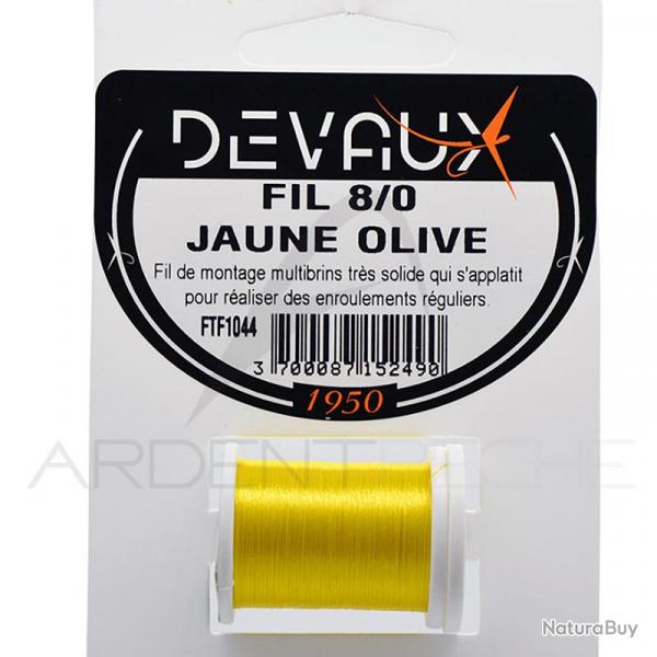 Fils de montage DEVAUX 8/0 Jaune olive