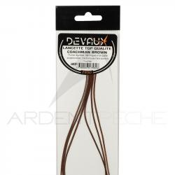 Lancettes de coq DEVAUX Top qualité Coachman brown