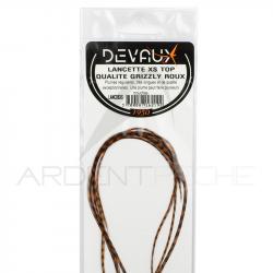 Lancettes de coq DEVAUX XS Top qualité Grizzly roux