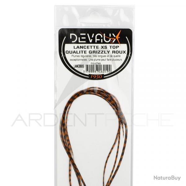 Lancettes de coq DEVAUX XS Top qualit Grizzly roux