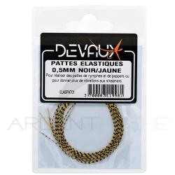 Pattes élastiques DEVAUX 0,5 mm Noir/jaune