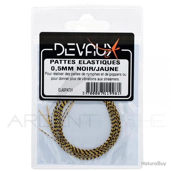 Pattes lastiques DEVAUX 0,5 mm Noir/jaune