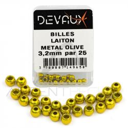 Bille Laiton DEVAUX métal olive X25 2,4 mm