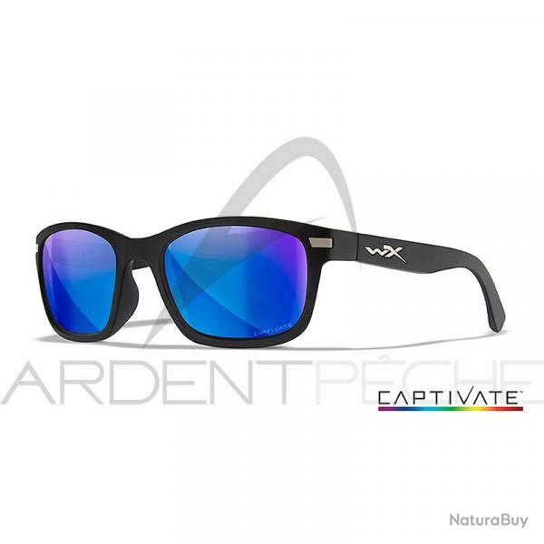 Lunettes polarisantes WILEY X Helix captivate Blue mirror Matte black frame