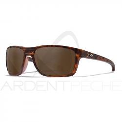 Lunettes polarisantes WILEY X Kingpin brown Matte demi frame