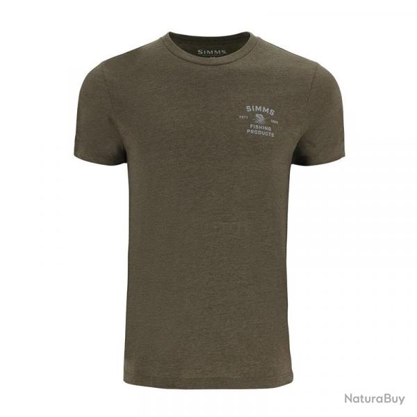 Tee shirt SIMMS Stacked Bass T Shirt Military Heather
