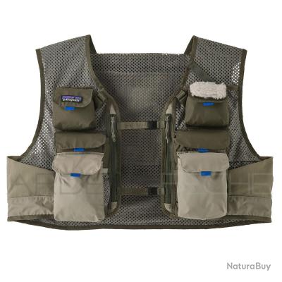 Gilet De Pêche à La Mouche Patagonia - Taille XL - Kaki, Maille, Multi-poches - Très Bon État