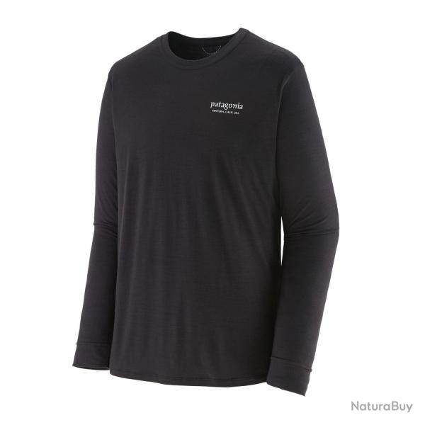 Tee shirt PATAGONIA Men s Long Sleeved Capilene Cool Merino Blend Bundle Black