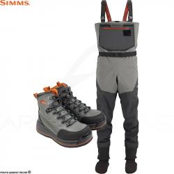 Pack waders SIMMS Freestone Smoke + chaussures feutre 45 (12)