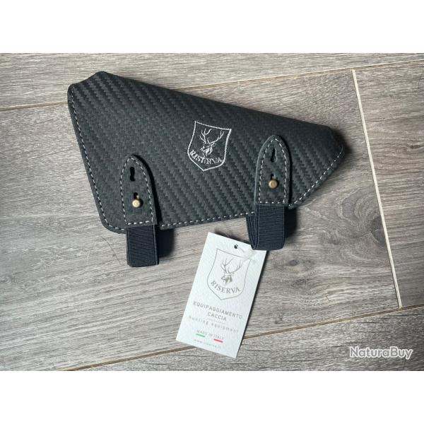 Busc de crosse Riserva - Cuir vritable effet carbone