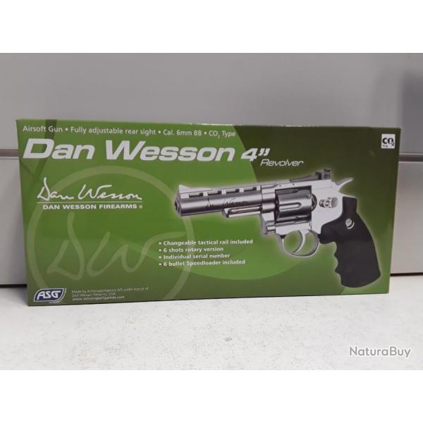 AIRSOFT REVOLVER DAN WESSON 4 CAL6MM CHROME