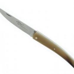 Couteau Le Thiers par GOYON-CHAZEAU lame mate acier 12C27 manche pointe de corne