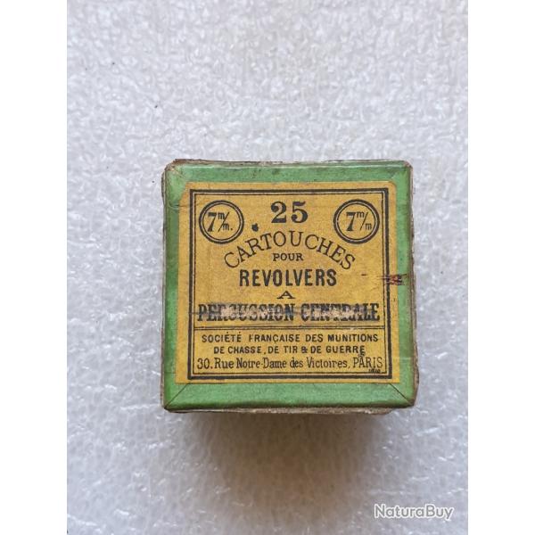 Bote vide en carton de 25 cartouches 7mm S.F.M. (41.M)