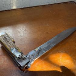 Couteau de chasse ancien lance corne cervidé