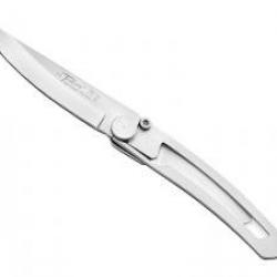 Couteau Le Thiers par Claude DOZORME lame acier X50CrMoV15 à cran intérieur manche inox