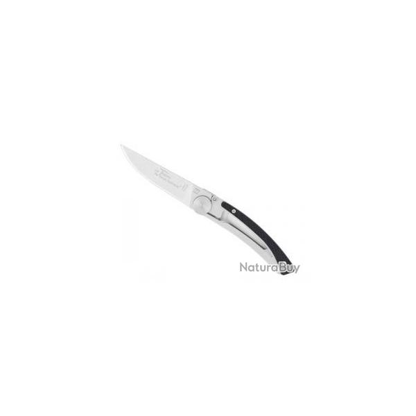 Couteau Le Thiers par Claude DOZORME lame acier X50CrMoV15 cran intrieur manche inox/fibre carbone
