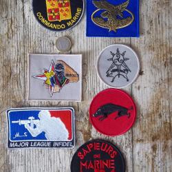 lot écussons militaire armée insignes tissu Serval marine commando sapeurs