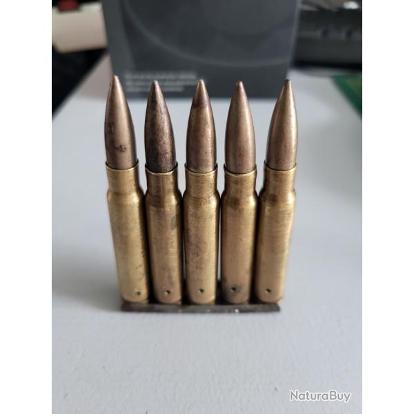 Clip de 5 cartouche neutralises mauser kar 98 ou 98k