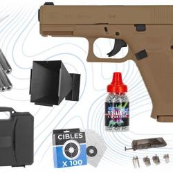 Pack Or Pistolet Glock 19 X cal BB 4.5 mm à culasse fixe Umarex