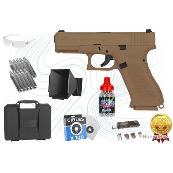 Pack Or Pistolet Glock 19 X cal BB 4.5 mm  culasse fixe Umarex