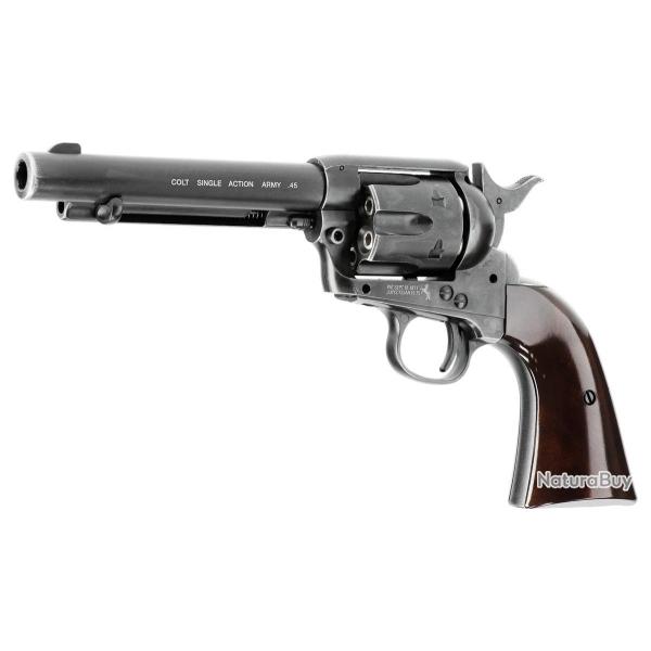 Revolver 4.5mm billes acier -COLT ARMY 45 5.5 Antique Finish- CO2