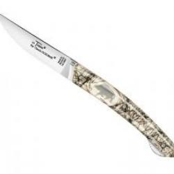 Couteau Le Thiers VERROU Dozorme lame acier X50CrMoV15 brillante manche avec inclusion soie sanglier